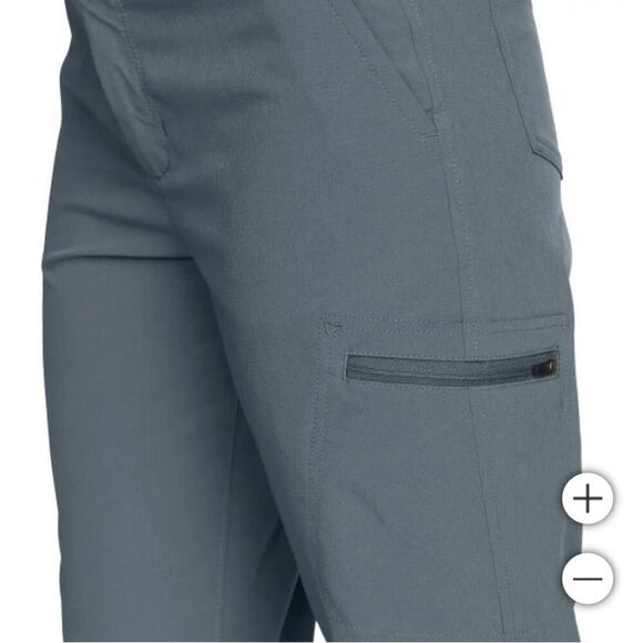 EDDIE BAUER Ripstop Capri Pants Size 14 Ladies’ Women’s Gray NWT Pockets Stretch - Picture 5 of 16